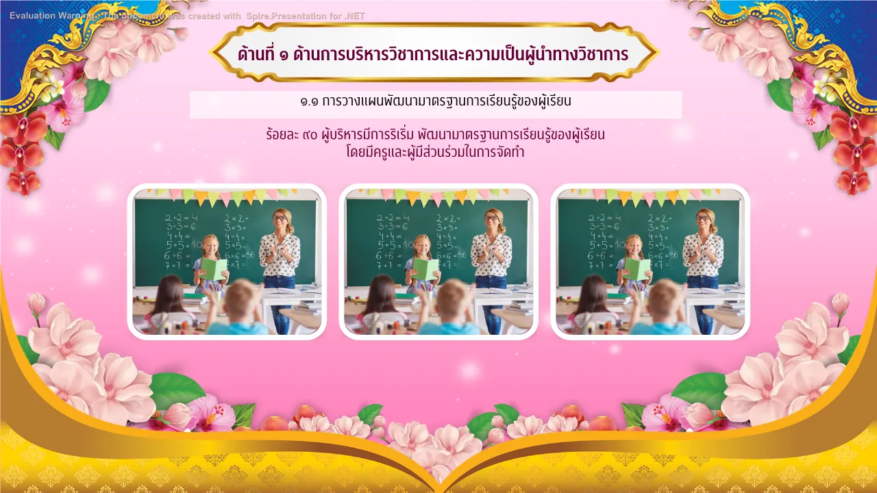 คุณครูออนไลน์ สื่อการสอน ปกวิชาการ บอร์ดการประเมิน